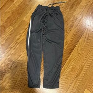 Black Athletic Track Pants with Side Stripe